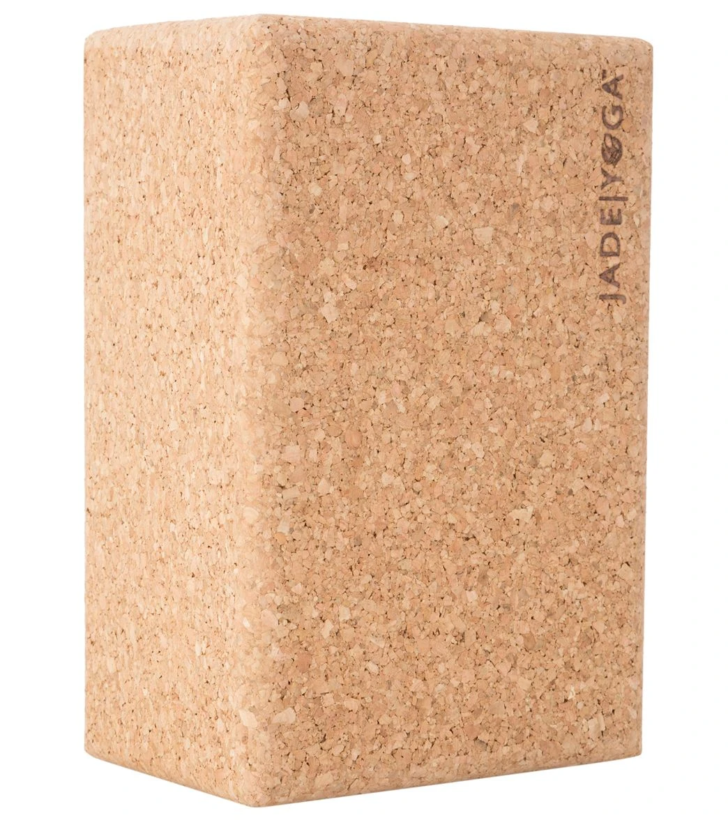 Jade Yoga Cork Yoga Block Standard 4 Inch - Image 2
