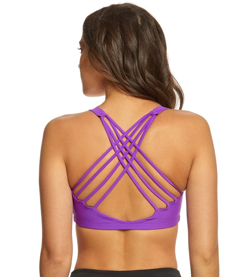 Onzie Chic Yoga Sports Bra Electric Purple - Image 6