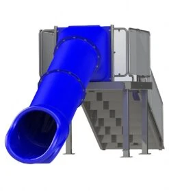 Spectrum Single Flume Angled Right Hand Stairs Pool Slide