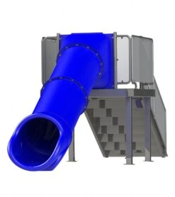 Spectrum Single Flume Center Rear Stair Pool Slide