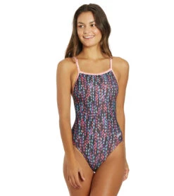 Dolfin Uglies Women's V-2 Back One Piece Swimsuit Dizzy Dots