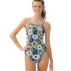Dolfin Uglies Women's V-2 Back One Piece Swimsuit Floral Pop