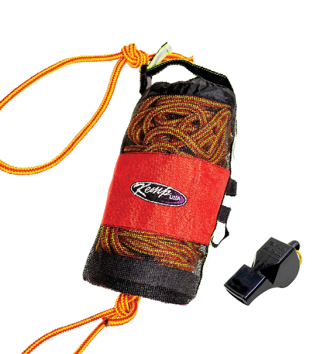 KEMP USA Throw Bag With 100' Of 3/8" Yellow Rope And Bengal Safety Whistle - Image 4