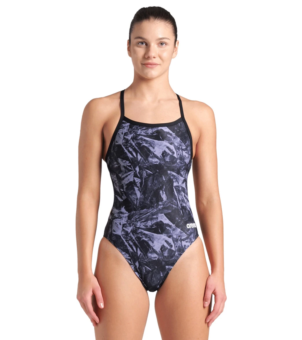Arena Women's Team Crackle Challenge Back One Piece Swimsuit