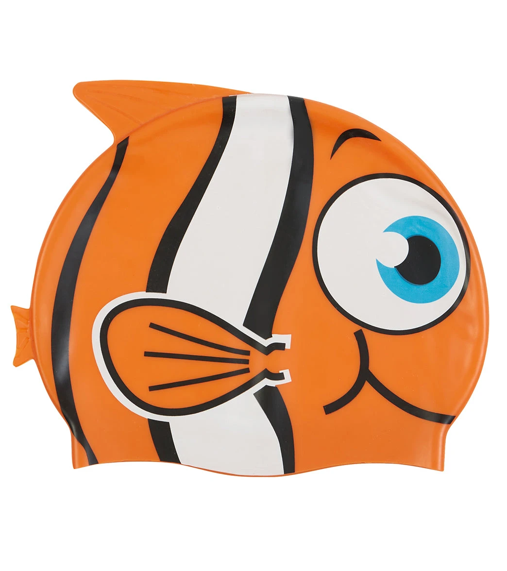 Sporti Cartoon Clownfish Silicone Swim Cap Jr. - Image 15