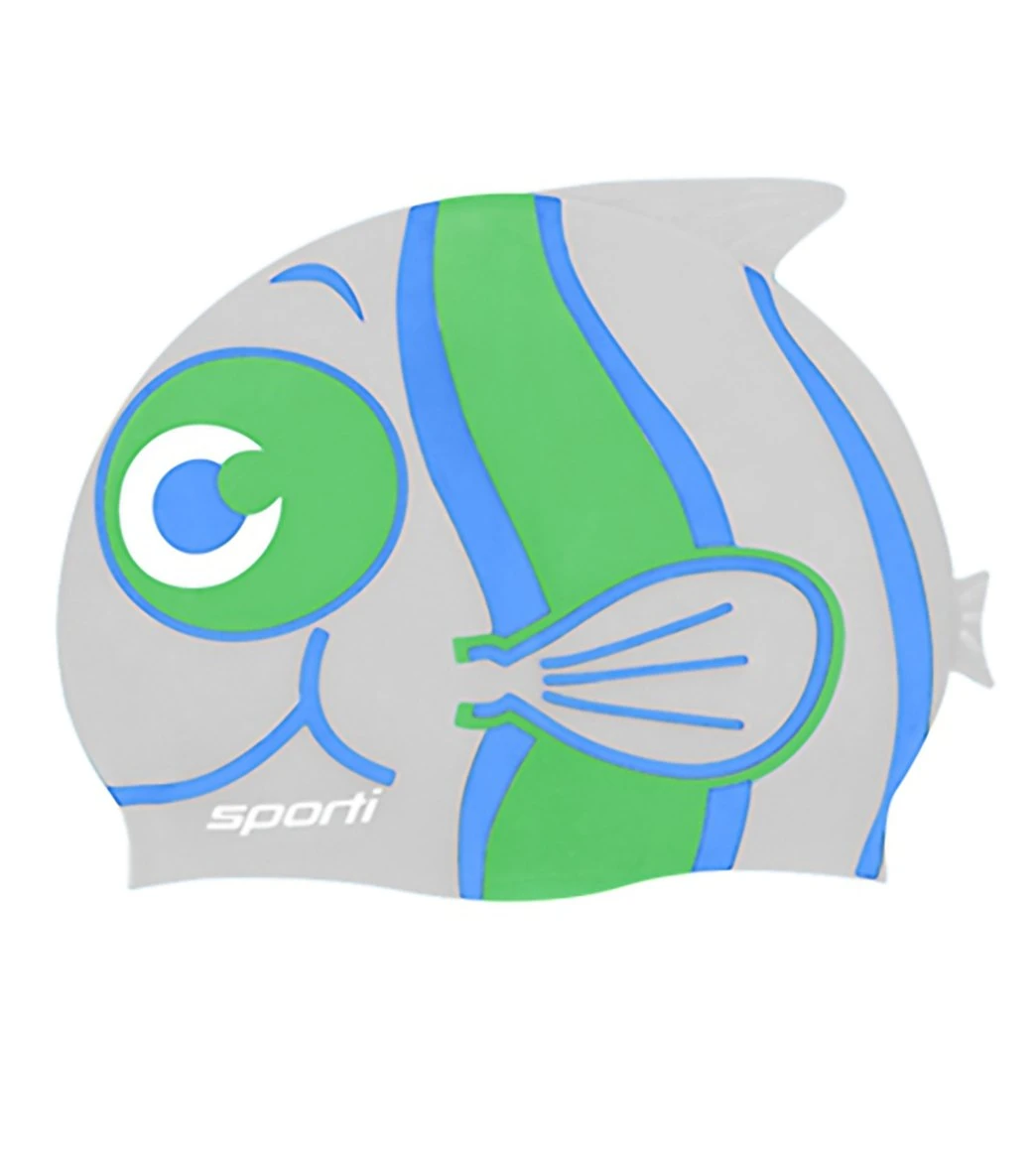 Sporti Cartoon Clownfish Silicone Swim Cap Jr. - Image 4