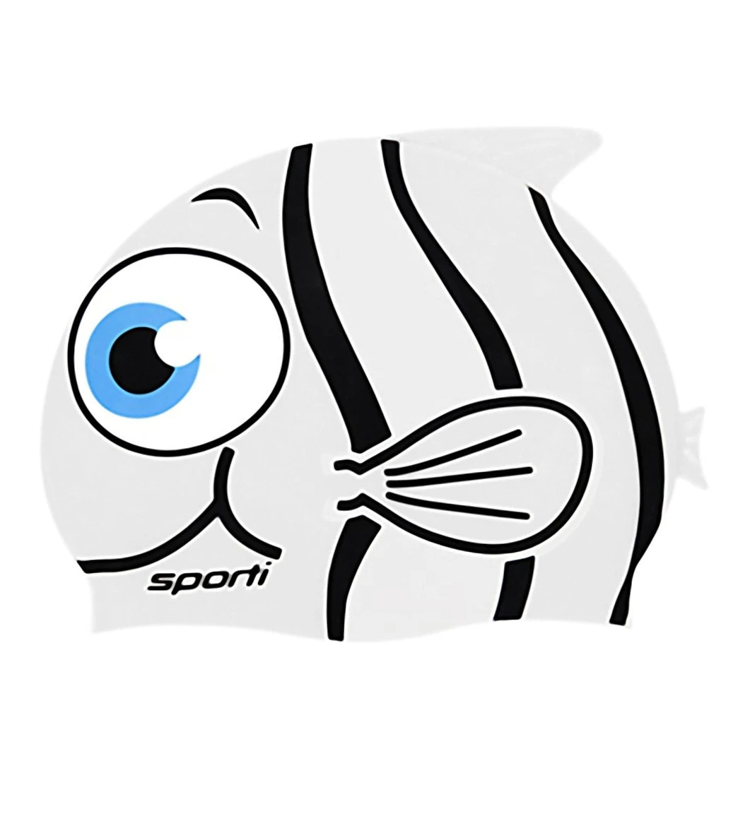 Sporti Cartoon Clownfish Silicone Swim Cap Jr. - Image 9