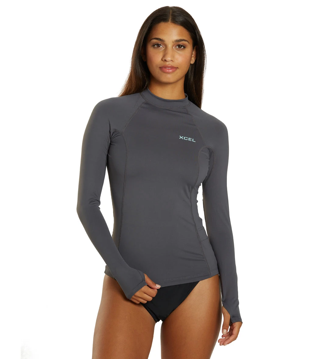Xcel Women's Premium Stretch Long Sleeve Rash Guard With Key Pocket - Image 14