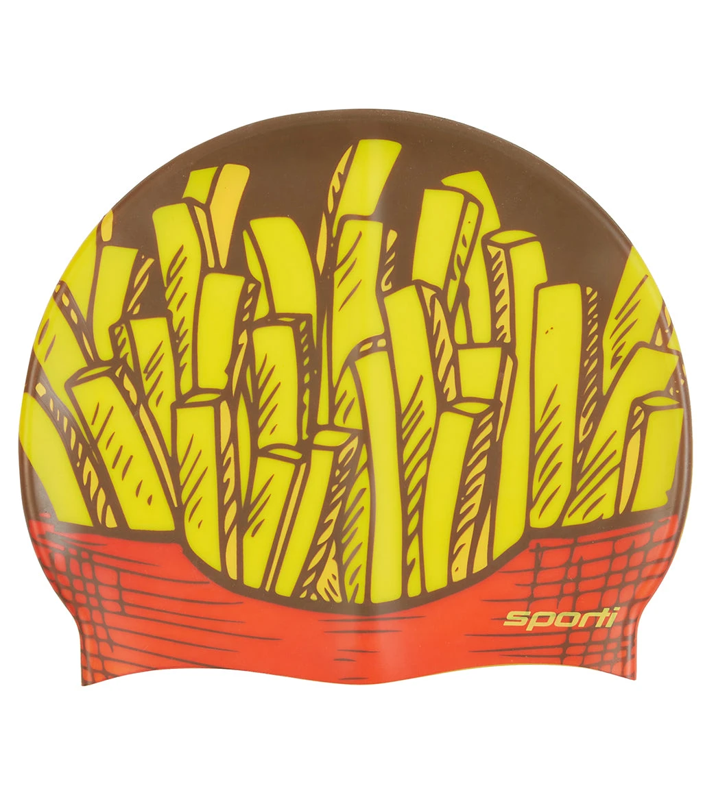 Sporti Fries Silicone Swim Cap