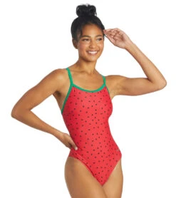 Sporti Watermelon Thin Strap One Piece Swimsuit (22-44)