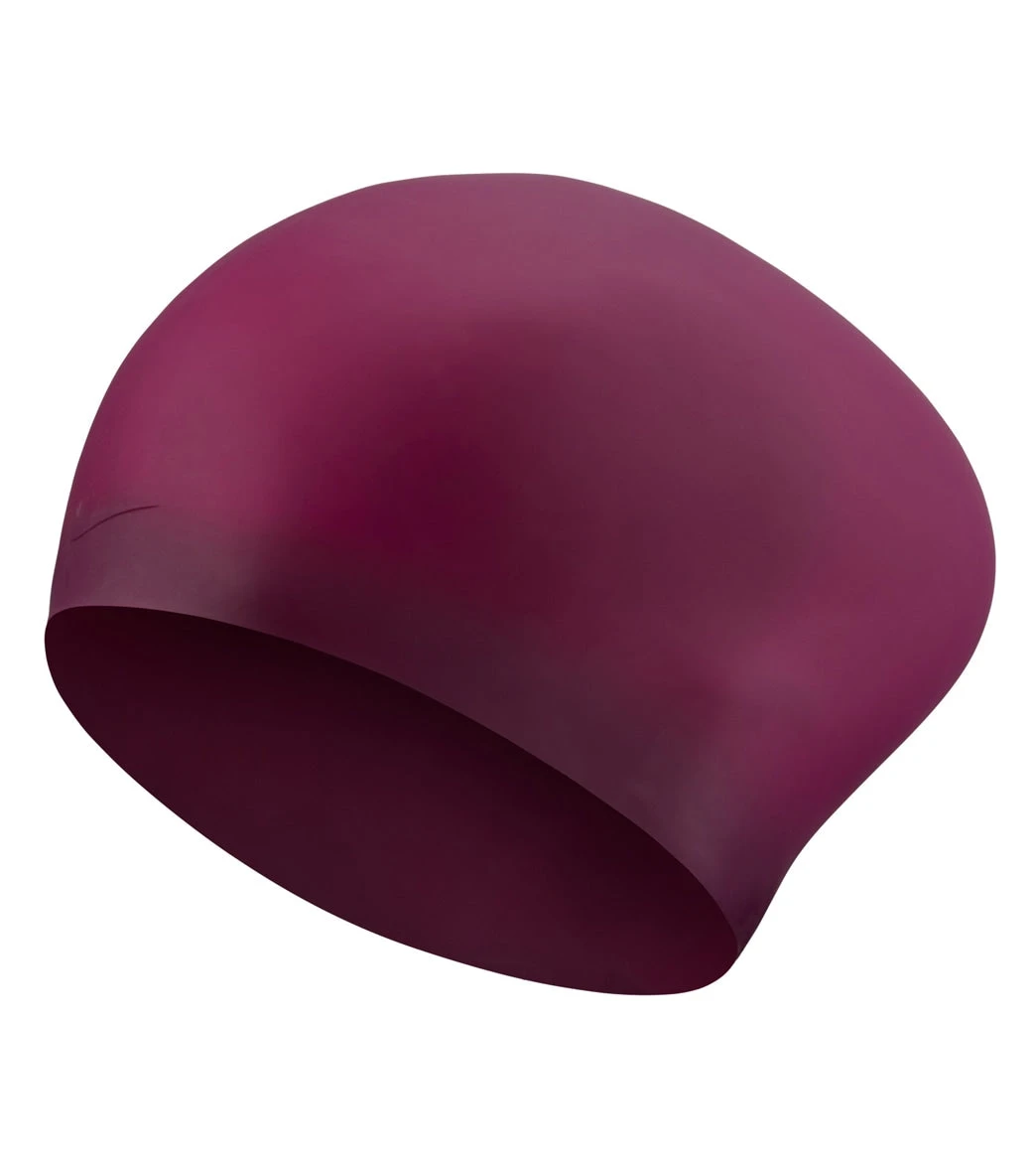 Nike Solid Long Hair Silicone Swim Cap - Image 4