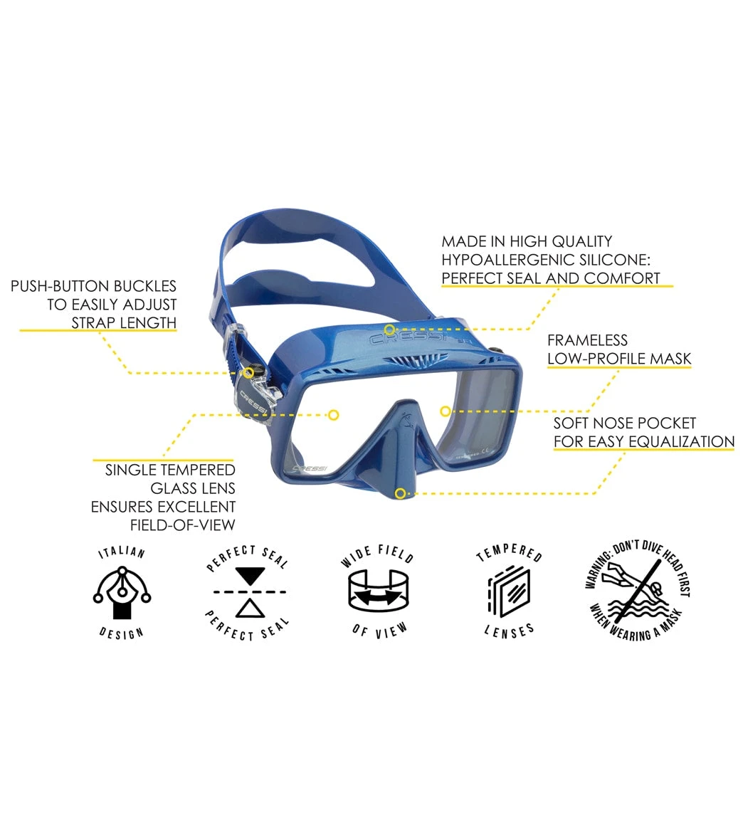 Cressi SF1 Frameless Scuba Mask - Image 11