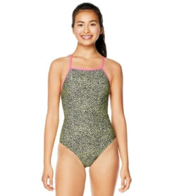 Speedo Vibe Women's Printed X Back One Piece Swimsuit