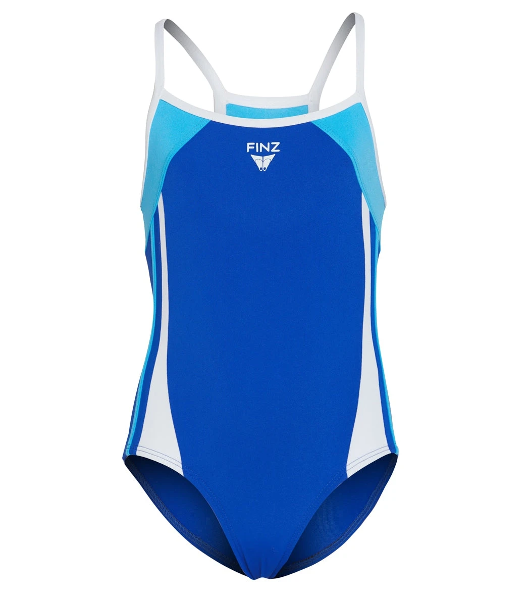 FINZ Girls' Sportback One Piece Swimsuit (Little Kid, Big Kid)