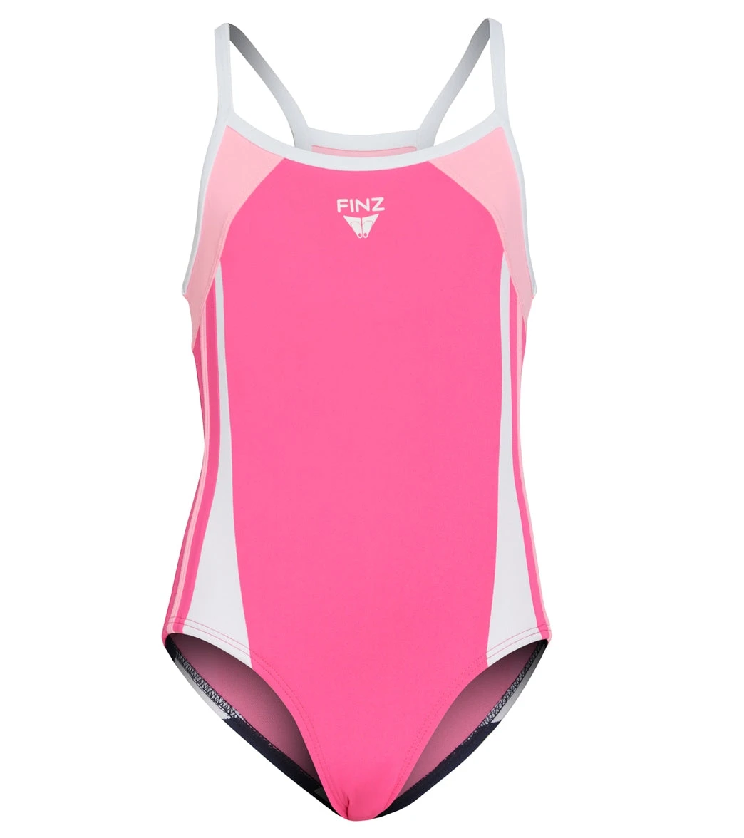 FINZ Girls' Sportback One Piece Swimsuit (Little Kid, Big Kid) - Image 16