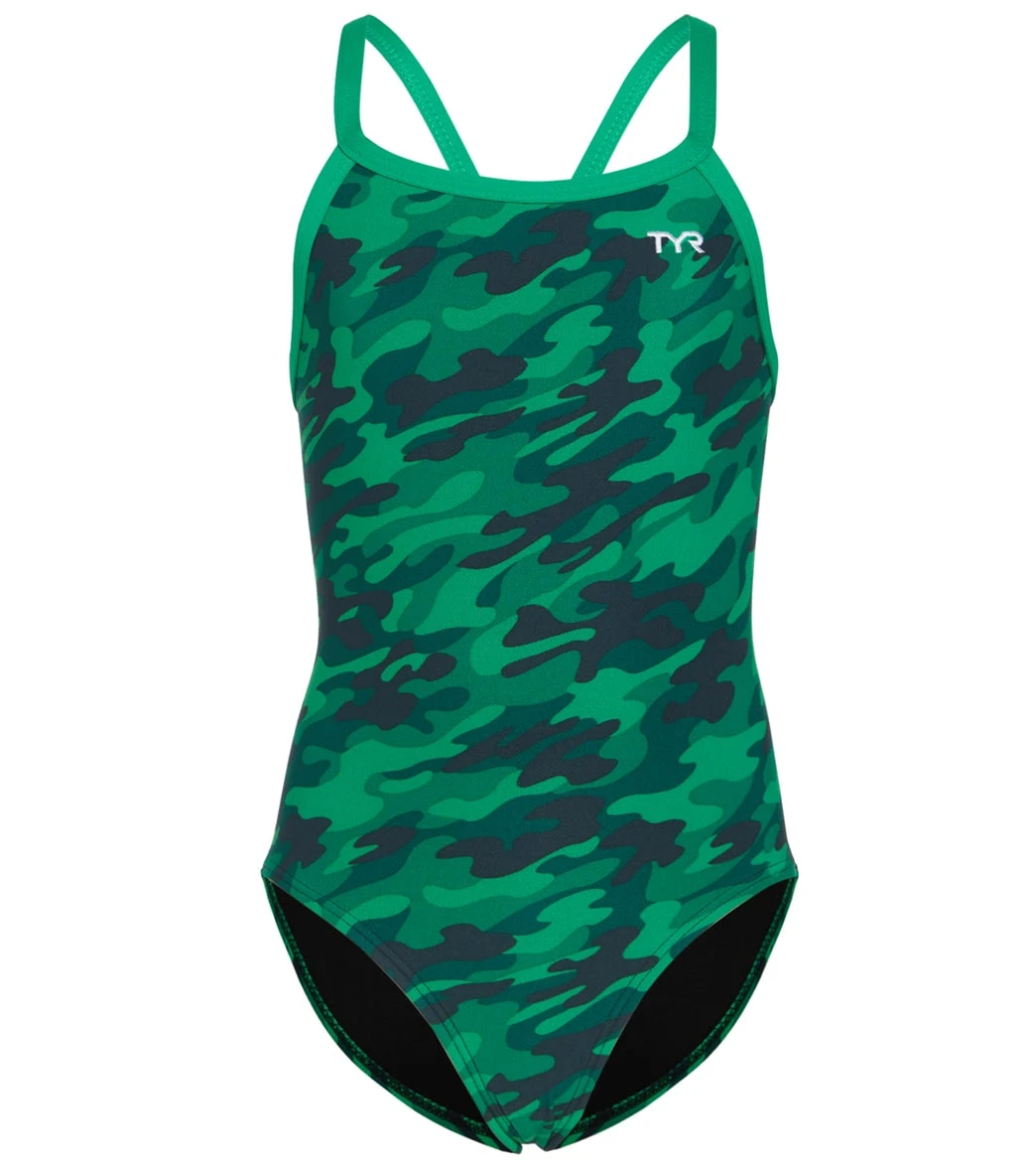 TYR Girls' Camo Diamondfit One Piece Swimsuit - Image 17