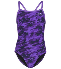 TYR Girls' Camo Diamondfit One Piece Swimsuit