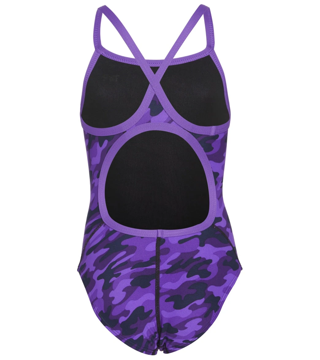 TYR Girls' Camo Diamondfit One Piece Swimsuit - Image 2