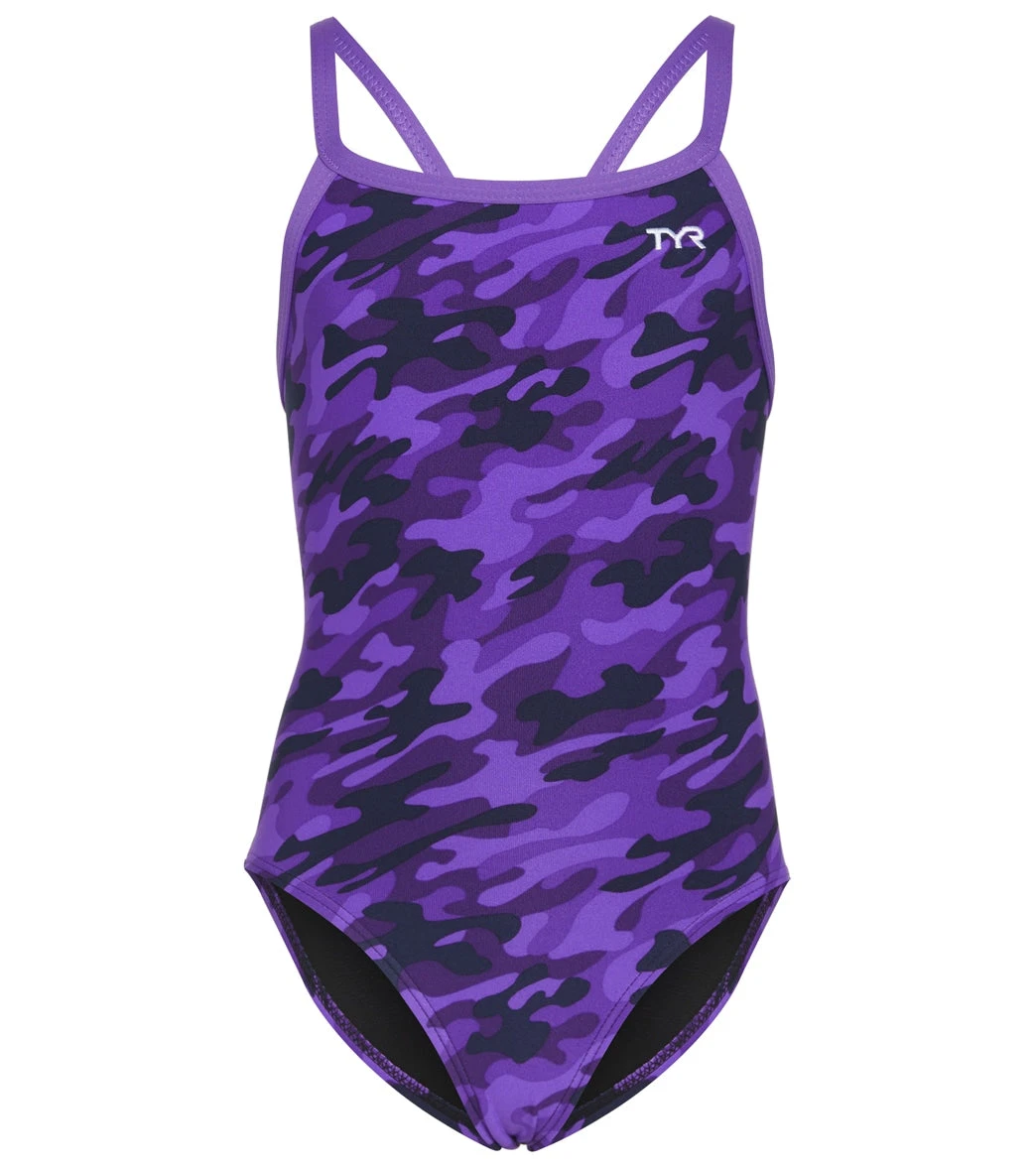 TYR Girls' Camo Diamondfit One Piece Swimsuit - Image 4