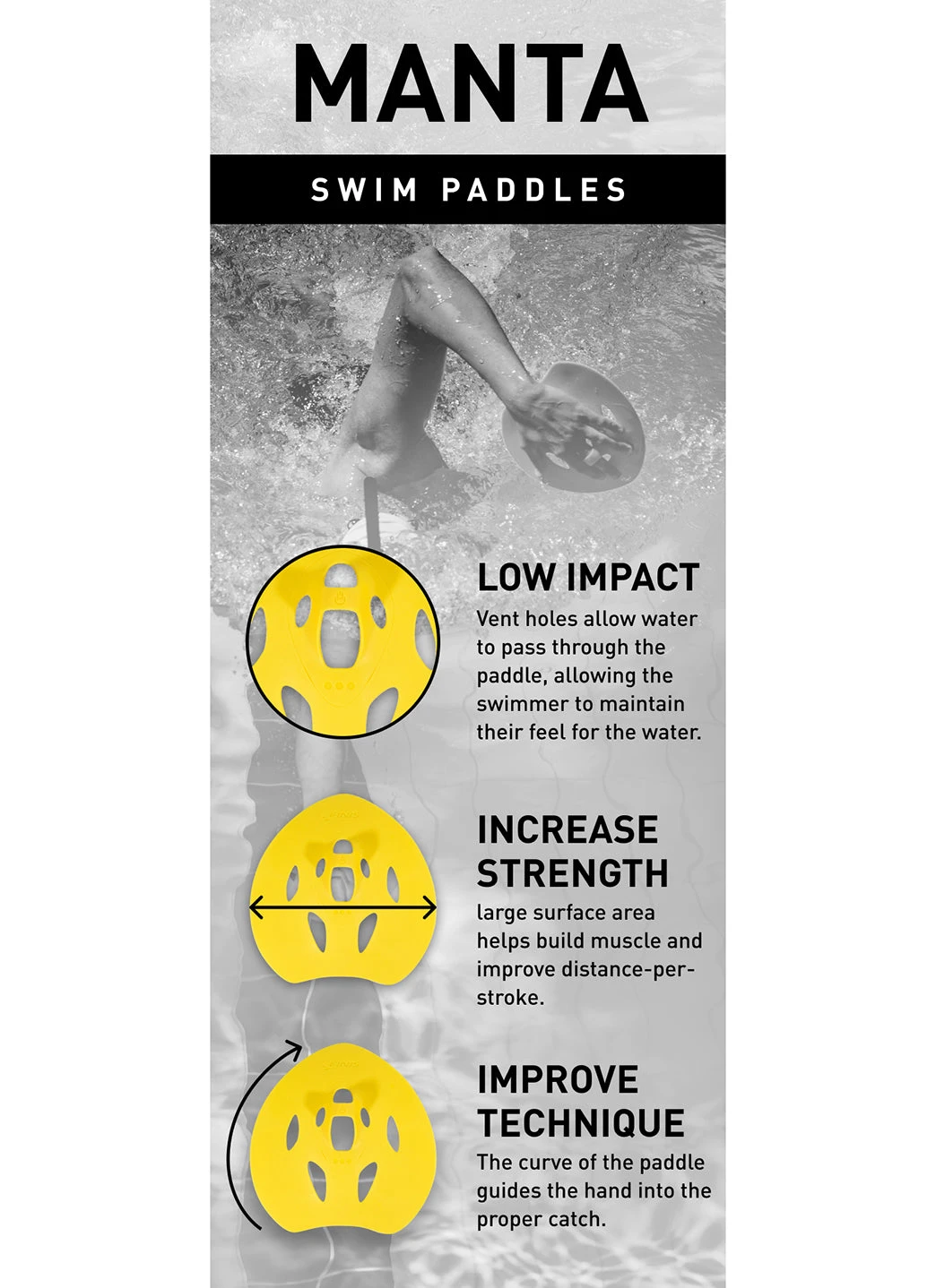 FINIS Manta Swim Paddles - Image 6