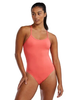 TYR Women's Solid Tieback Durafast Elite Crosscutfit One Piece Swimsuit