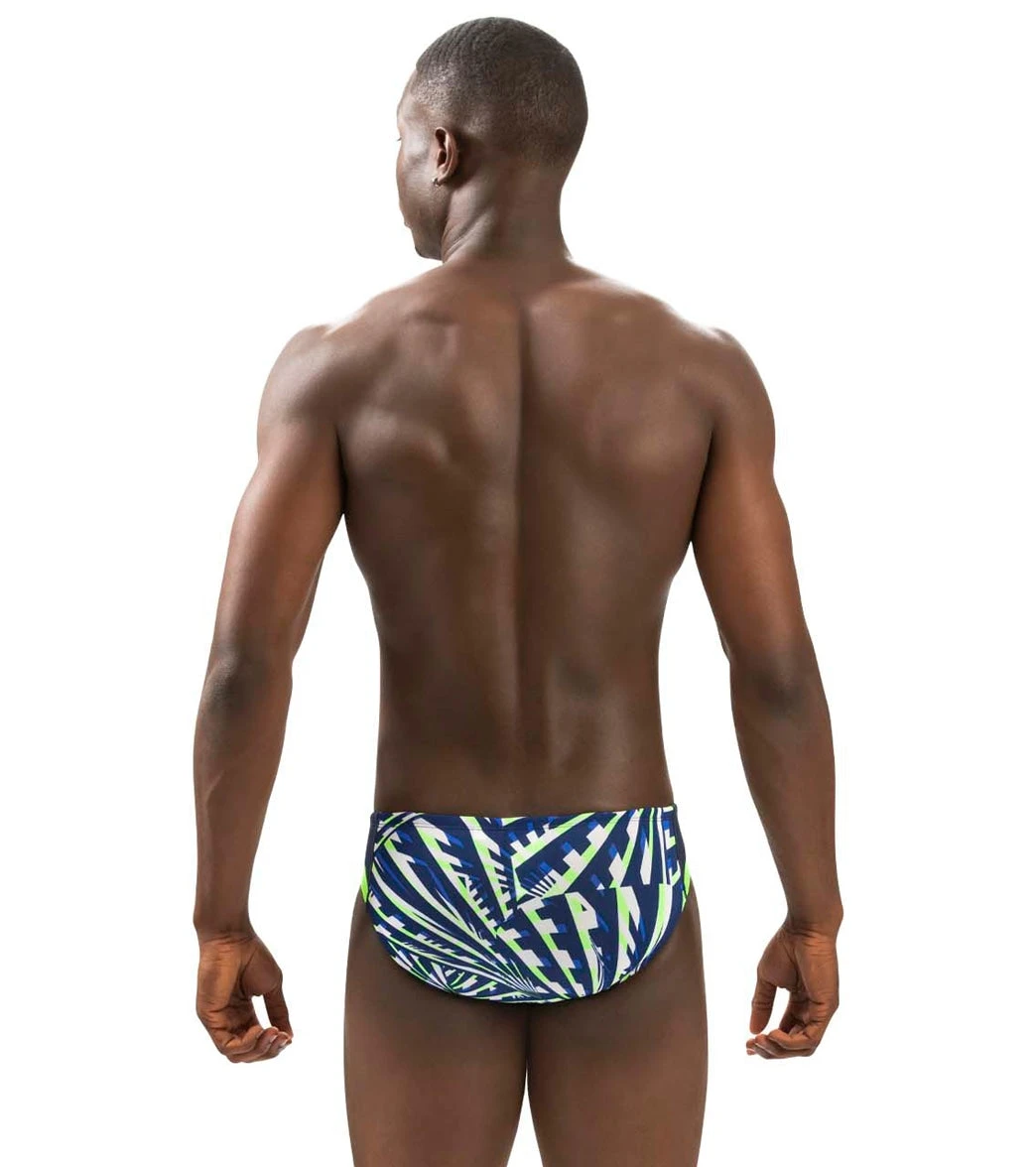 Dolfin Men's Reliance Atomic Print Color Block Racer Swimsuit - Image 2