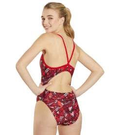 Sporti Tribal Graffiti Thin Strap One Piece Swimsuit (22-40)