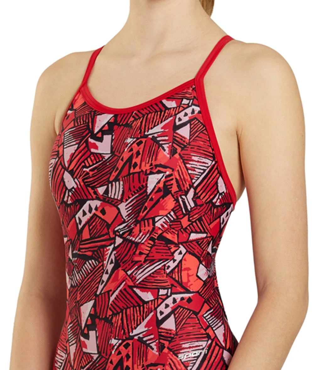 Sporti Tribal Graffiti Thin Strap One Piece Swimsuit (22-40) - Image 5