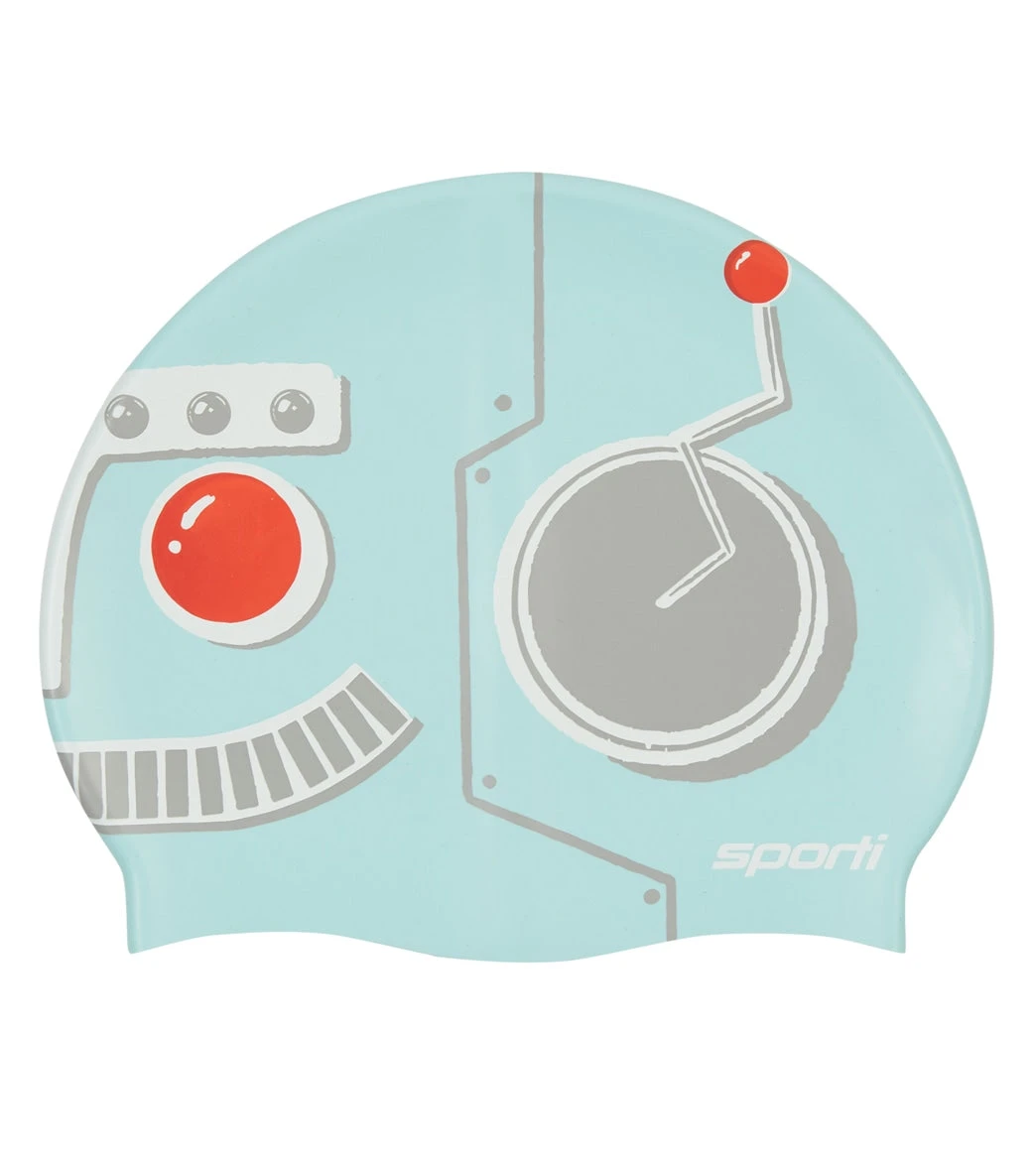 Sporti Robot Silicone Swim Cap Jr. - Image 5