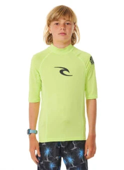Rip Curl Youth Brand Wave Short Sleeve UPF 50 Rashguard (Big Kid)