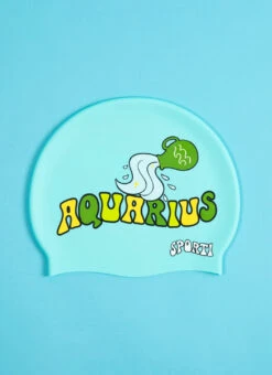 Sporti Groovy Zodiac Aquarius Silicone Swim Cap