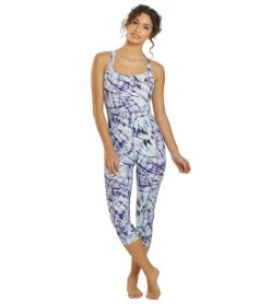 Sporti Active Moonlight Tie Dye One Piece Cropped Swim Unitard