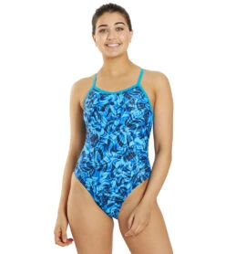 Sporti Sonic Bloom Thin Strap One Piece Swimsuit (22-40)