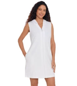 Shape Solver SPORT Women's Hooded Zipper Front Terry Cover Up