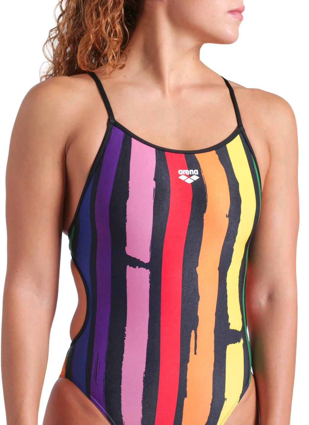 Arena Women's Painters Stripe Lace Back One Piece Swimsuit - Image 6