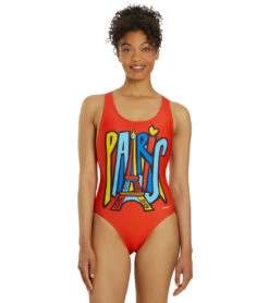 Sporti Paris Trend Setter Wide Strap Cross Back One Piece Swimsuit (22-44)