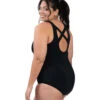 Dolfin Women's Aquashape Conservative Solid Cross Back One Piece Swimsuit