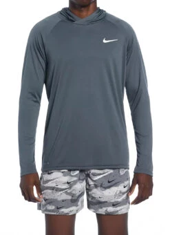 Nike Men's Essential Long Sleeve Hooded Hydroguard Swim Shirt