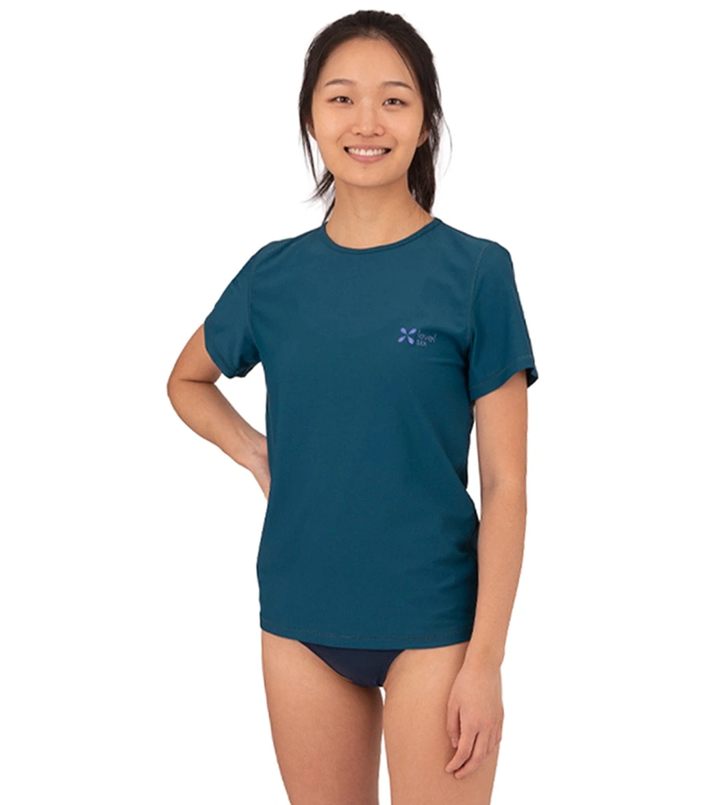 Level Six Women's Coastal Short Sleeve Loose Fitting Surf Tee - Image 12