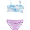 Snapper Rock Girls' Sky Dye Frilled Bandeau Bikini Set (Toddler, Little Kid, Big Kid)
