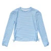 Snapper Rock Girls' Cornflower Stripe Long Sleeve Rashguard (Toddler, Little Kid, Big Kid)