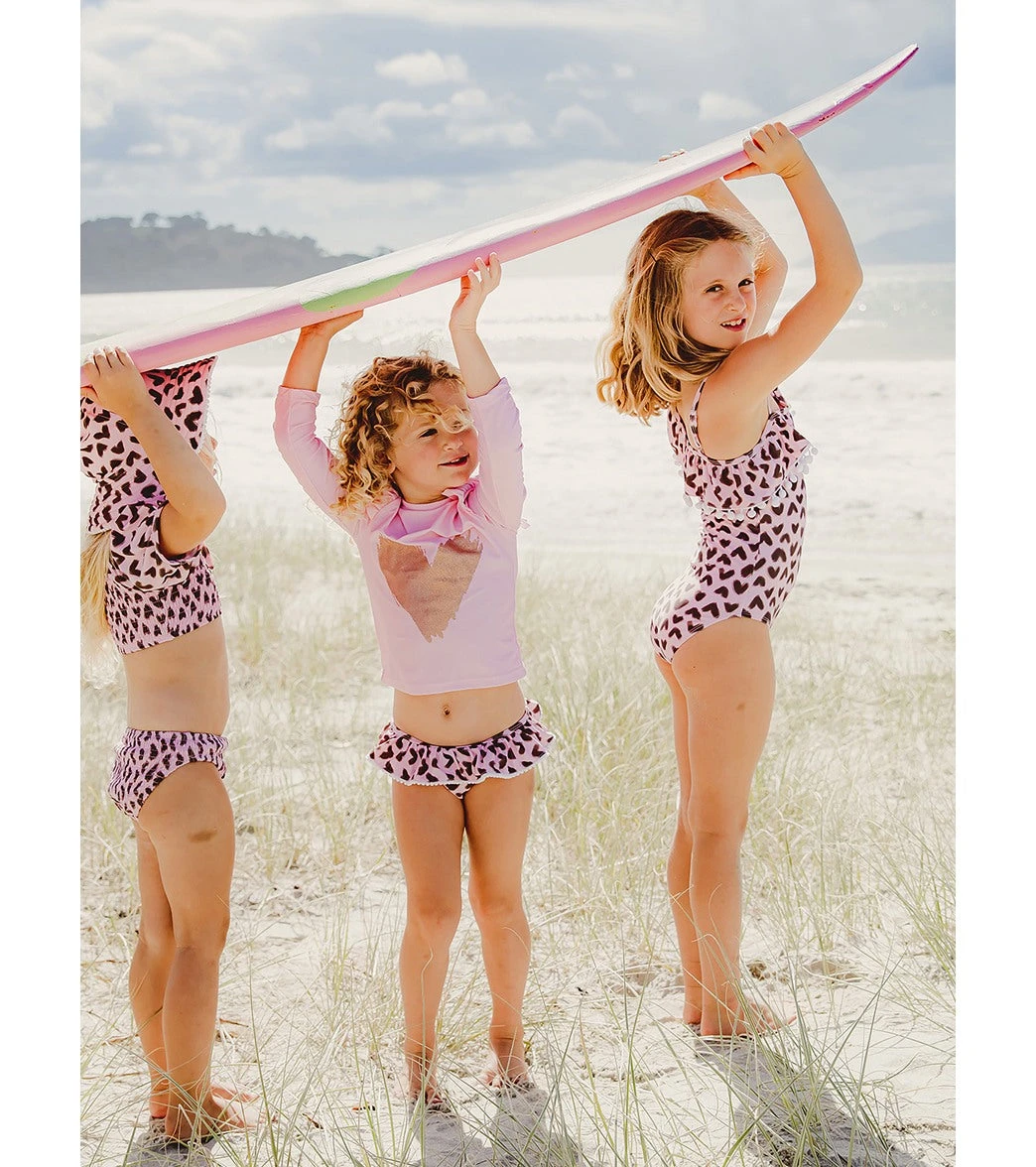 Snapper Rock Girls' Wild Love Long Sleeve Rash Guard Set (Baby, Toddler, Little Kid) - Image 3