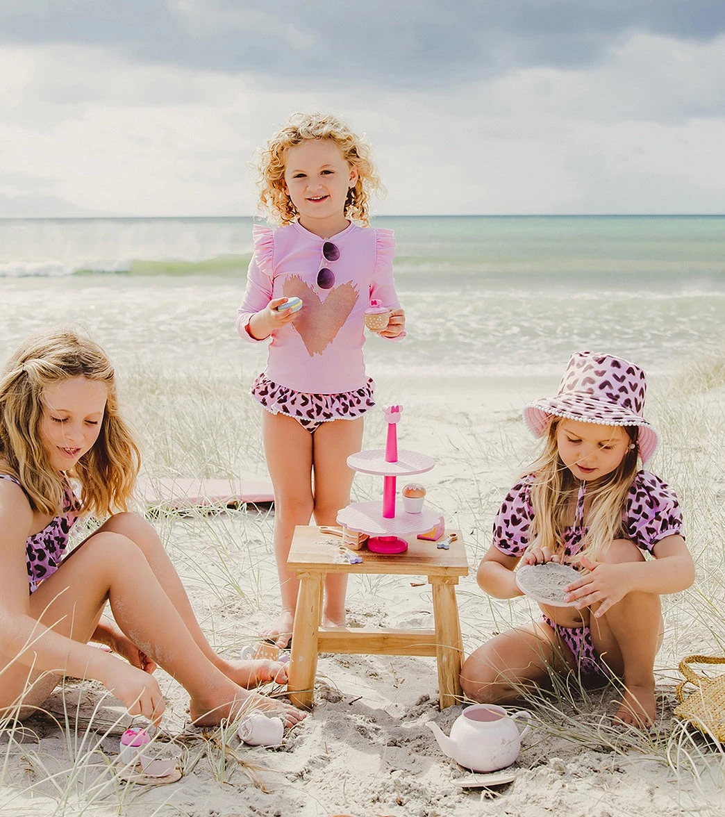 Snapper Rock Girls' Wild Love Long Sleeve Rash Guard Set (Baby, Toddler, Little Kid) - Image 4