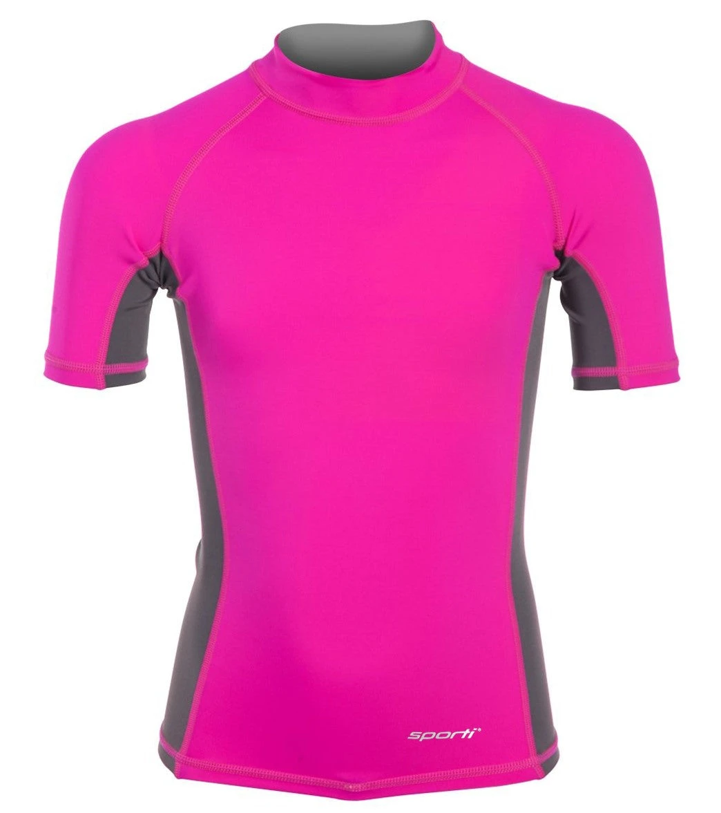 Sporti Youth Unisex S/S UPF 50+ Sport Fit Rash Guard - Image 18