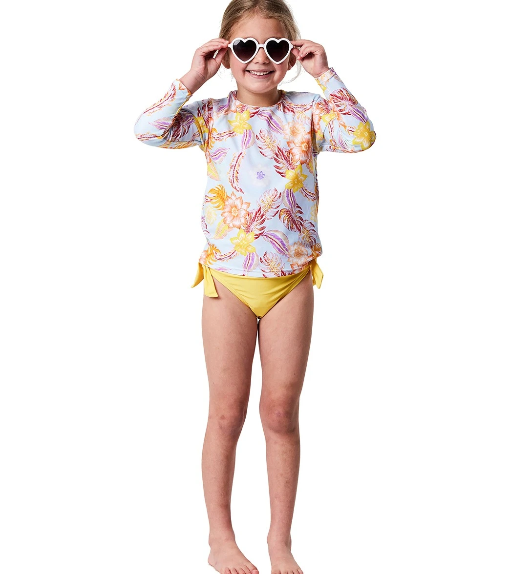 Snapper Rock Girls' Boho Tropical Sustainable Long Sleeve Rashguard (Big Kid) - Image 4