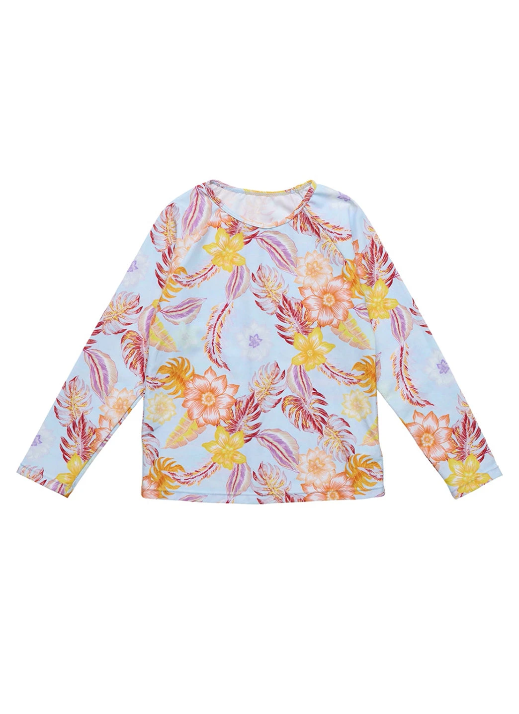 Snapper Rock Girls' Boho Tropical Sustainable Long Sleeve Rashguard (Big Kid) - Image 7