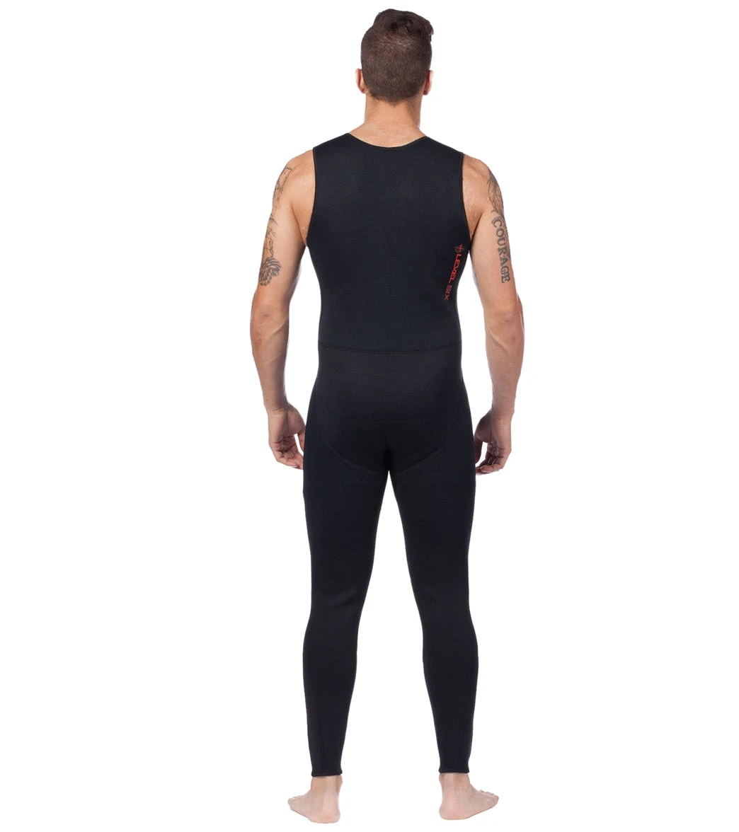 Level Six Men's Farmer John Front Zip Long John Neoprene Wetsuit - Image 2