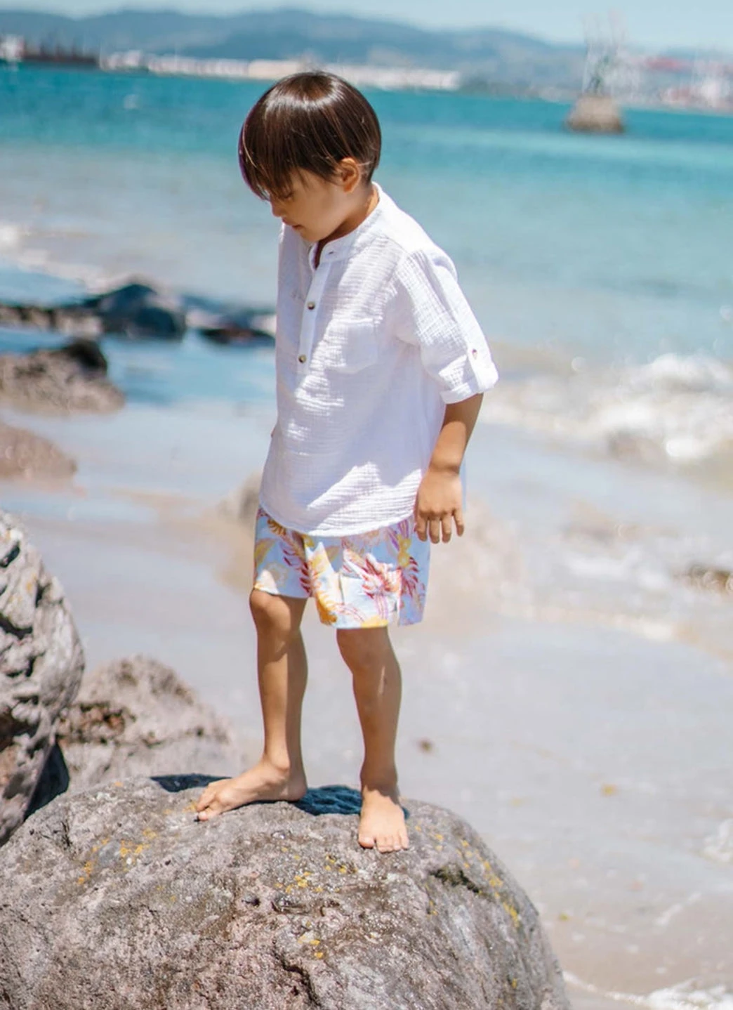 Snapper Rock Boys' Boho Tropical Sustainable Swim Trunks (Toddler, Little Kid, Big Kid) - Image 5