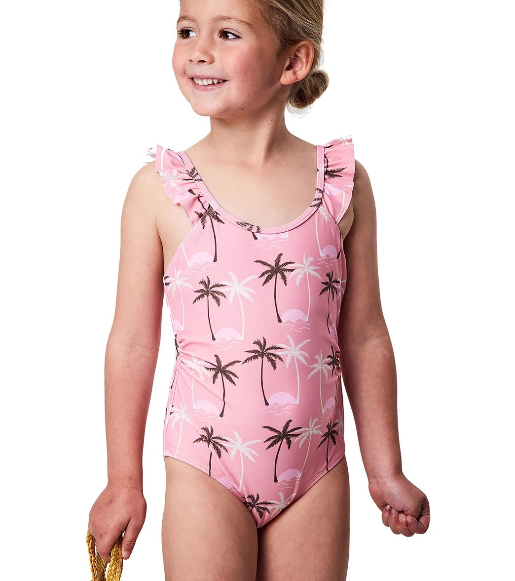 Snapper Rock Girls' Palm Paradise Frill Strap One Piece Swimsuit (Toddler, Little Kid, Big Kid) - Image 3