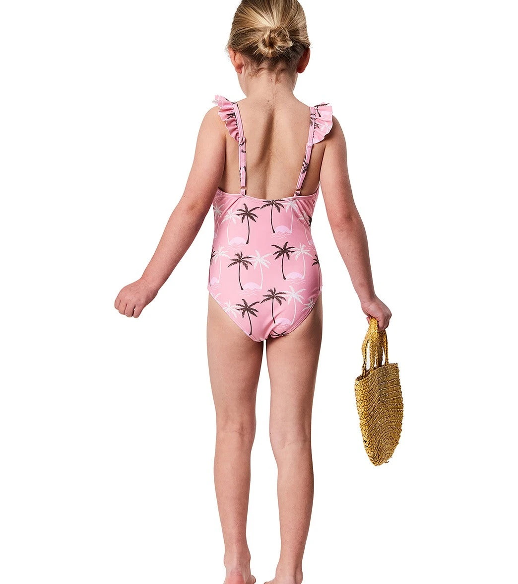 Snapper Rock Girls' Palm Paradise Frill Strap One Piece Swimsuit (Toddler, Little Kid, Big Kid) - Image 4